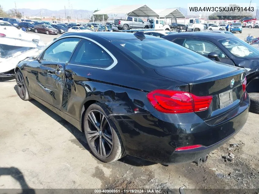 2018 BMW 430I VIN: WBA4W3C5XJAF91443 Lot: 40906951