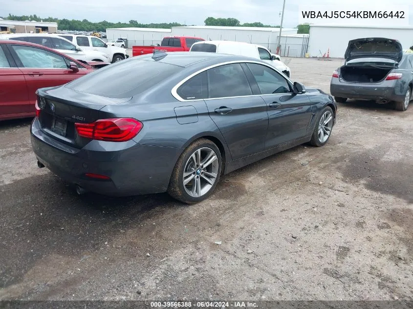 2019 BMW 440I Gran Coupe VIN: WBA4J5C54KBM66442 Lot: 39566388