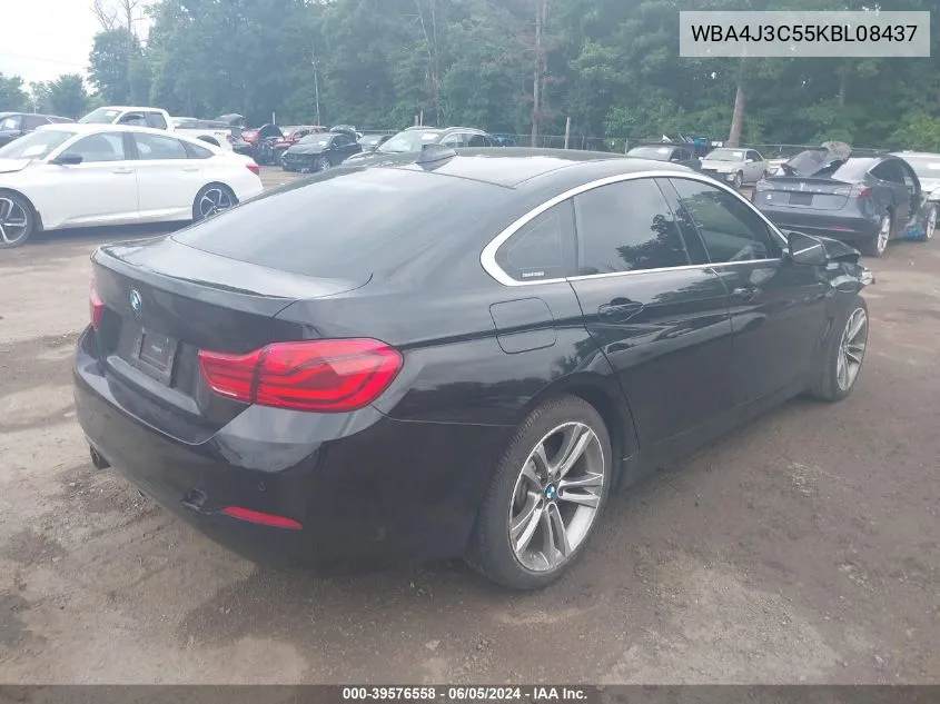 2019 BMW 430I Gran Coupe xDrive VIN: WBA4J3C55KBL08437 Lot: 39576558