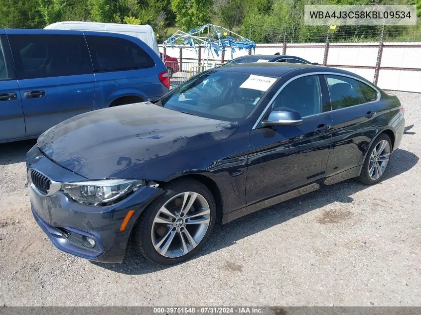 2019 BMW 430I Gran Coupe xDrive VIN: WBA4J3C58KBL09534 Lot: 39751548