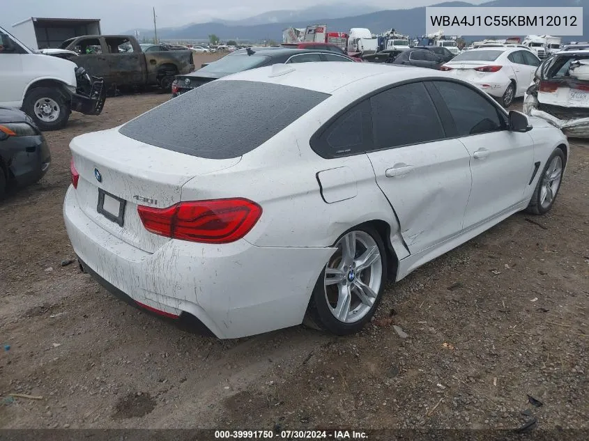 WBA4J1C55KBM12012 2019 BMW 430I Gran Coupe