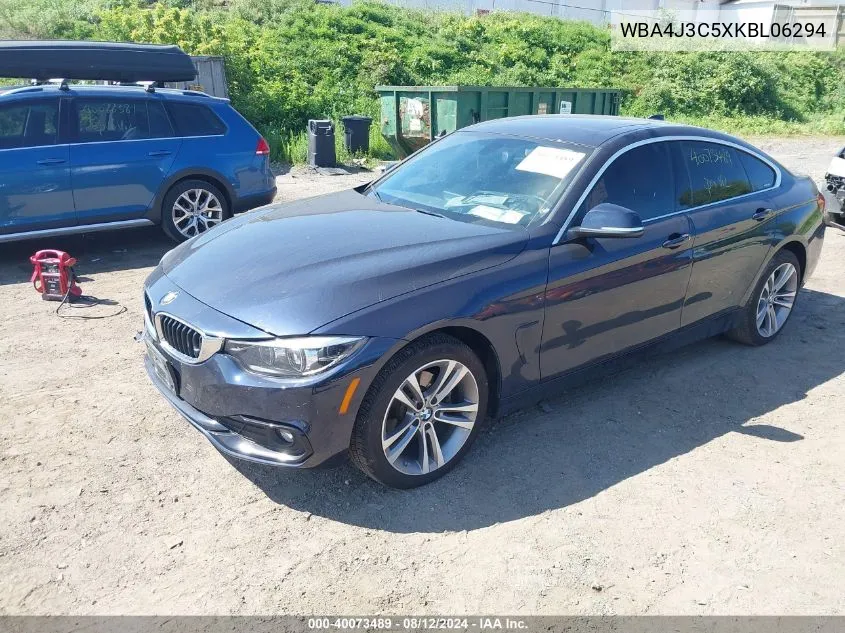 2019 BMW 4 Series 430I xDrive VIN: WBA4J3C5XKBL06294 Lot: 40073489