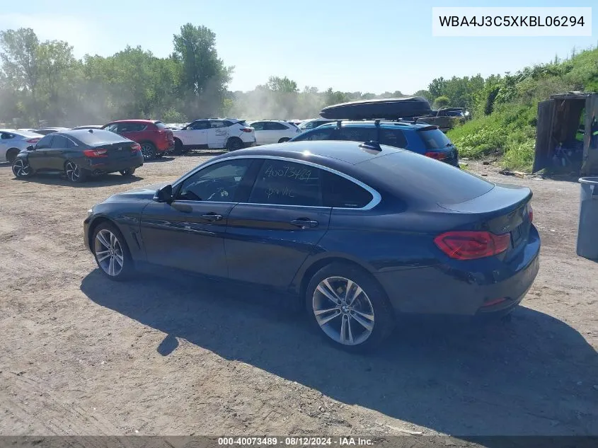 2019 BMW 4 Series 430I xDrive VIN: WBA4J3C5XKBL06294 Lot: 40073489