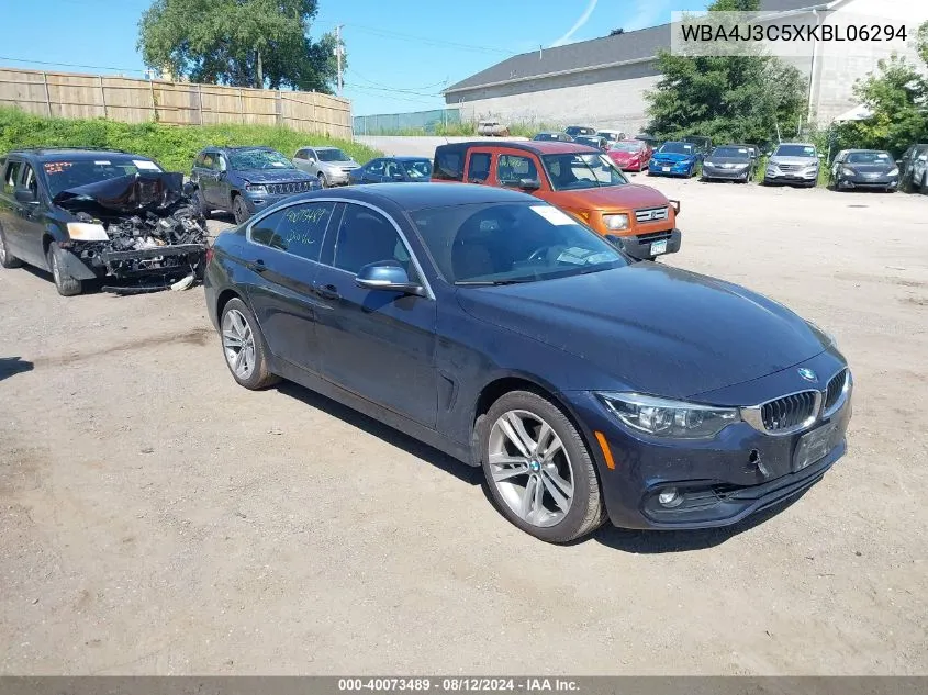 2019 BMW 4 Series 430I xDrive VIN: WBA4J3C5XKBL06294 Lot: 40073489