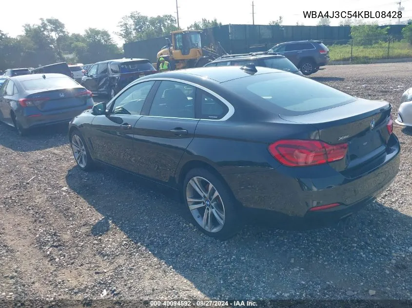 2019 BMW 4 Series 430I xDrive VIN: WBA4J3C54KBL08428 Lot: 40094592