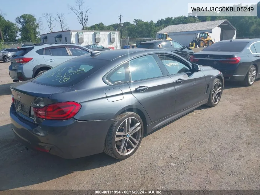 2019 BMW 4 Series 430I xDrive VIN: WBA4J3C50KBL05249 Lot: 40111994