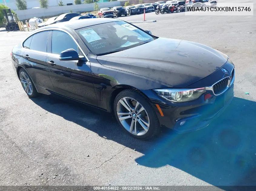 2019 BMW 430I Gran Coupe VIN: WBA4J1C5XKBM15746 Lot: 40154622