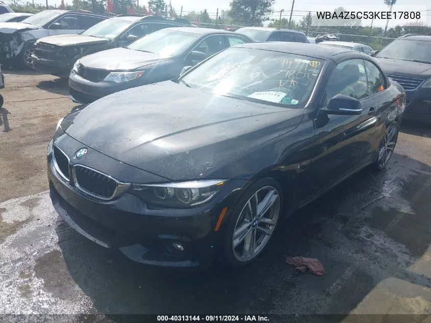 2019 BMW 440I VIN: WBA4Z5C53KEE17808 Lot: 40313144