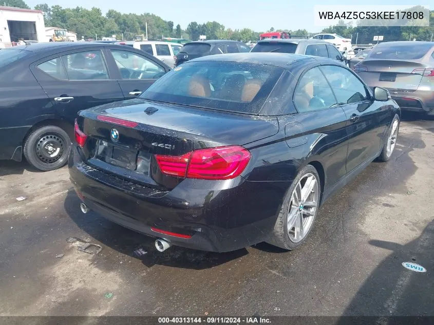 2019 BMW 440I VIN: WBA4Z5C53KEE17808 Lot: 40313144