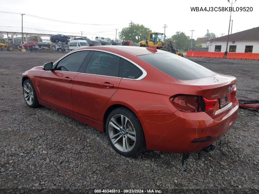 2019 BMW 430I Gran Coupe xDrive VIN: WBA4J3C58KBL09520 Lot: 40345813