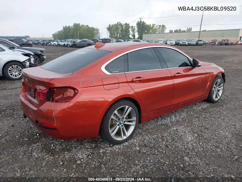 2019 BMW 430I Gran Coupe xDrive VIN: WBA4J3C58KBL09520 Lot: 40345813