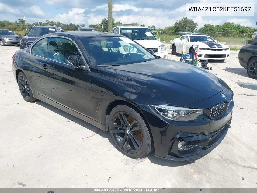 2019 BMW 430I VIN: WBA4Z1C52KEE51697 Lot: 40359772