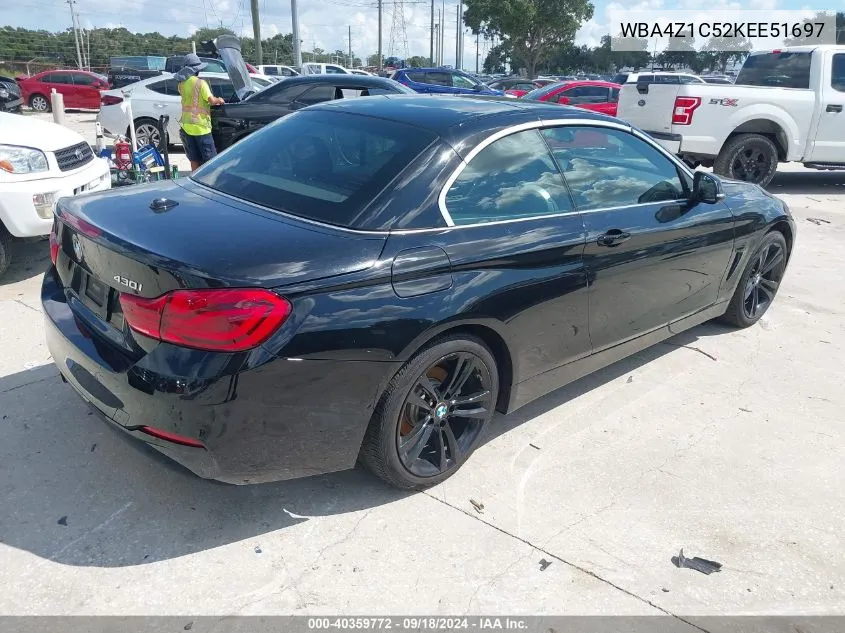 2019 BMW 430I VIN: WBA4Z1C52KEE51697 Lot: 40359772