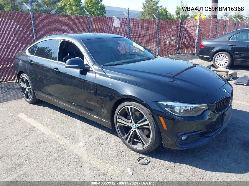 2019 BMW 430I Gran Coupe VIN: WBA4J1C59KBM16368 Lot: 40359912