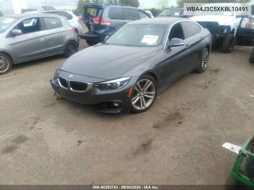 2019 BMW 430I Gran Coupe xDrive VIN: WBA4J3C5XKBL10491 Lot: 40393743