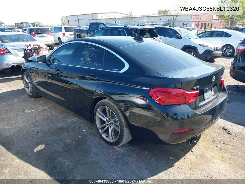 2019 BMW 430I Gran Coupe xDrive VIN: WBA4J3C55KBL10320 Lot: 40439683