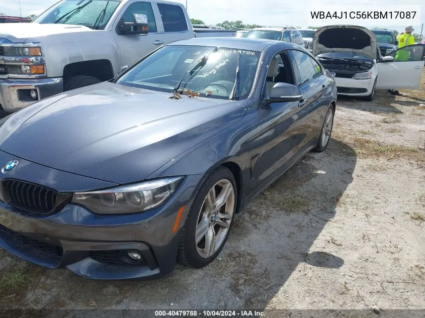 2019 BMW 430I Gran Coupe VIN: WBA4J1C56KBM17087 Lot: 40479788