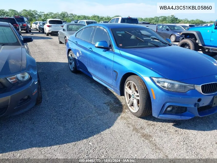 2019 BMW 430I Gran Coupe xDrive VIN: WBA4J3C51KBL05860 Lot: 40483770