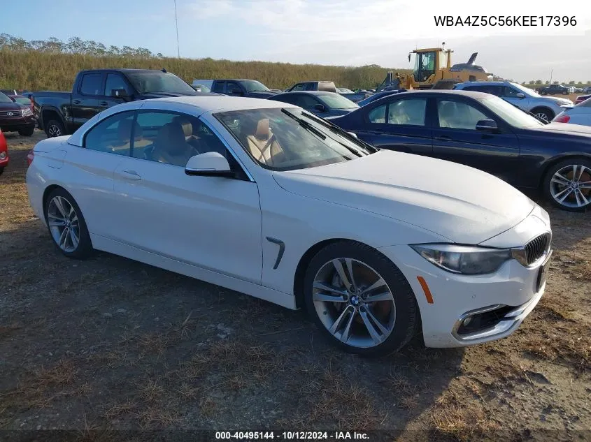 2019 BMW 440I VIN: WBA4Z5C56KEE17396 Lot: 40495144