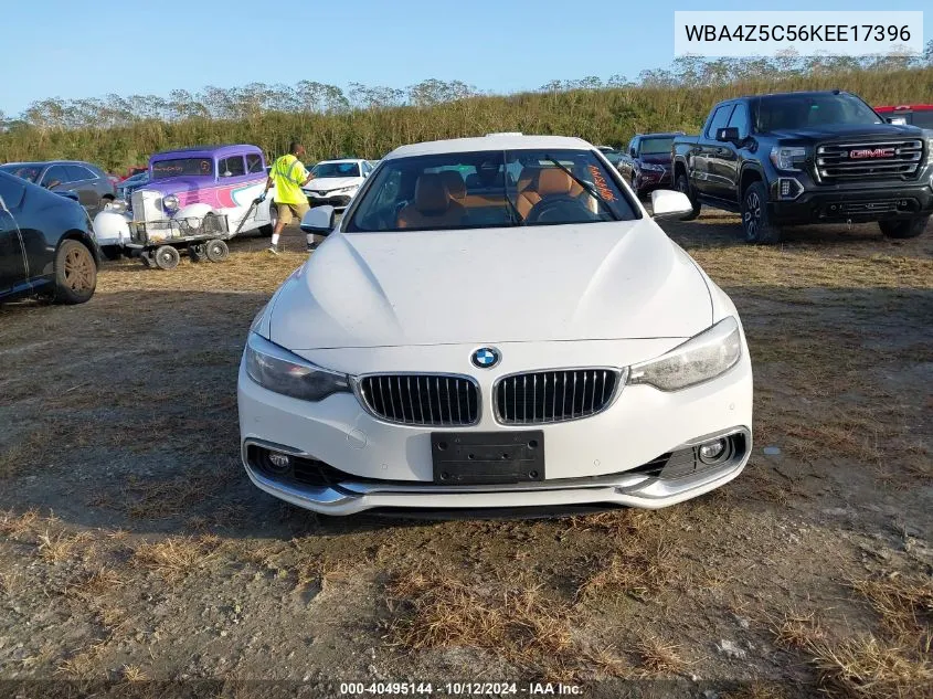 2019 BMW 440I VIN: WBA4Z5C56KEE17396 Lot: 40495144