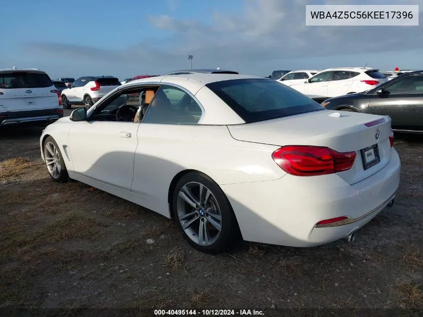 2019 BMW 440I VIN: WBA4Z5C56KEE17396 Lot: 40495144