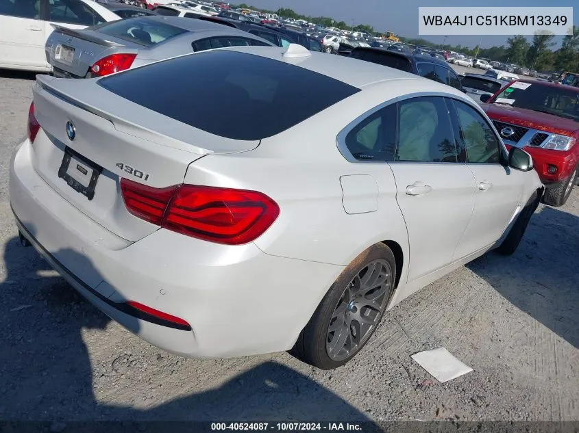 2019 BMW 430I Gran Coupe VIN: WBA4J1C51KBM13349 Lot: 40524087