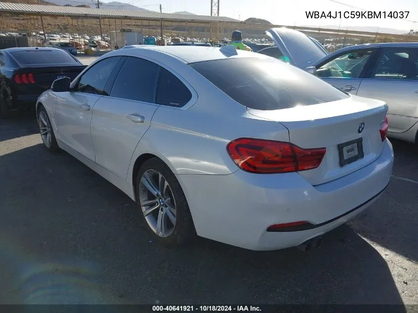 2019 BMW 430I Gran Coupe VIN: WBA4J1C59KBM14037 Lot: 40641921