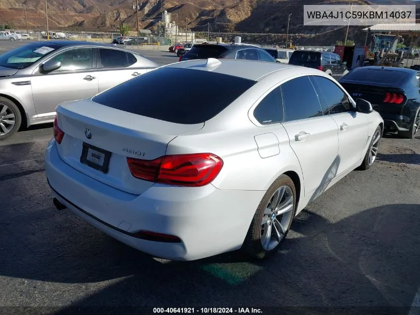 2019 BMW 430I Gran Coupe VIN: WBA4J1C59KBM14037 Lot: 40641921