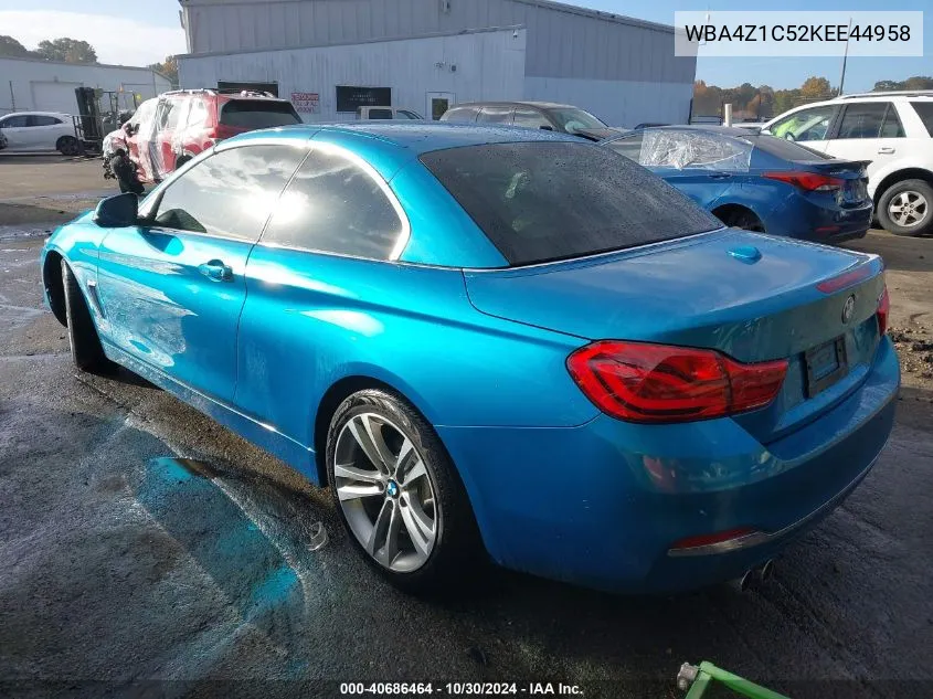 2019 BMW 430I VIN: WBA4Z1C52KEE44958 Lot: 40686464