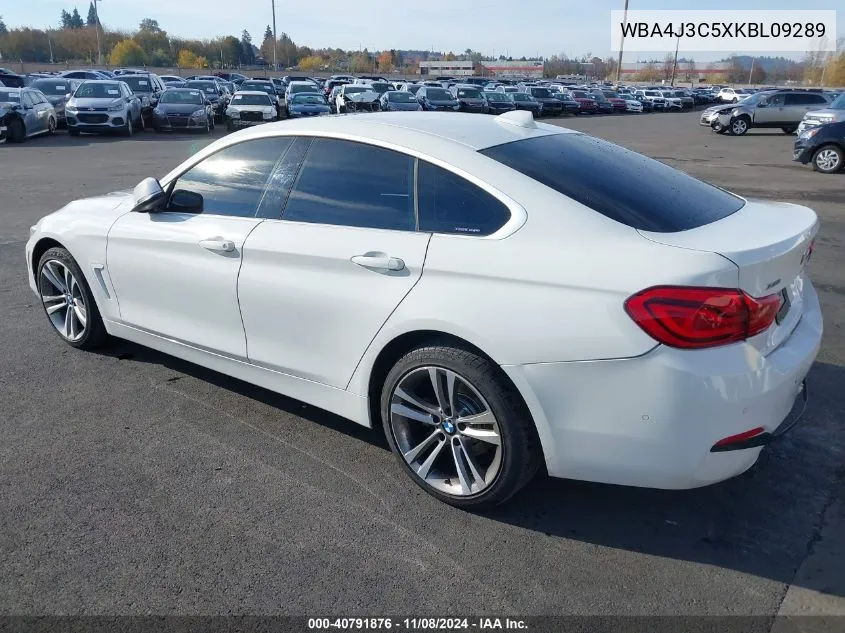 2019 BMW 430I Gran Coupe xDrive VIN: WBA4J3C5XKBL09289 Lot: 40791876