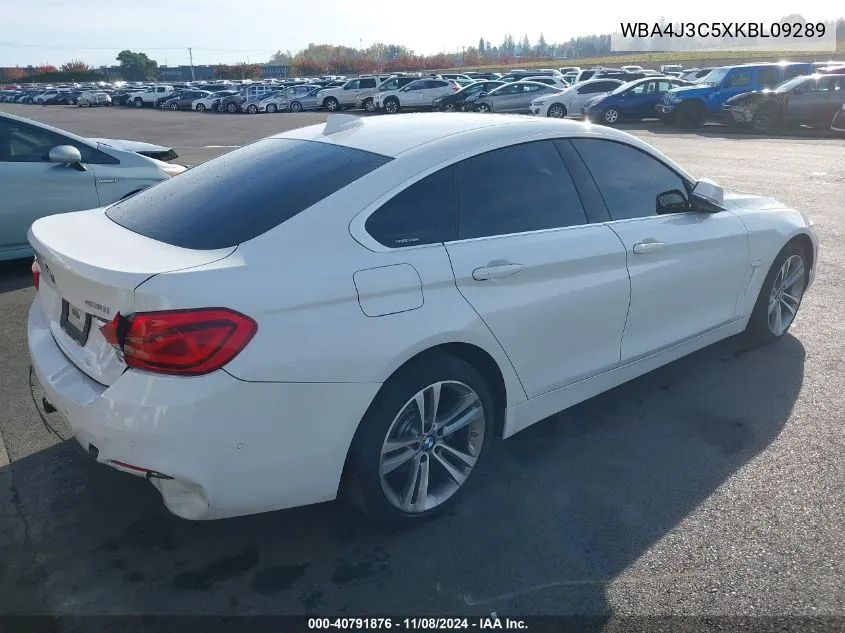 2019 BMW 430I Gran Coupe xDrive VIN: WBA4J3C5XKBL09289 Lot: 40791876