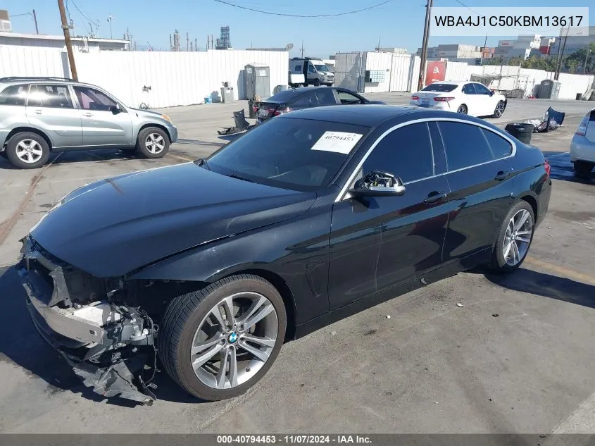 2019 BMW 430I Gran Coupe VIN: WBA4J1C50KBM13617 Lot: 40794453