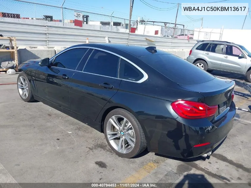 2019 BMW 430I Gran Coupe VIN: WBA4J1C50KBM13617 Lot: 40794453