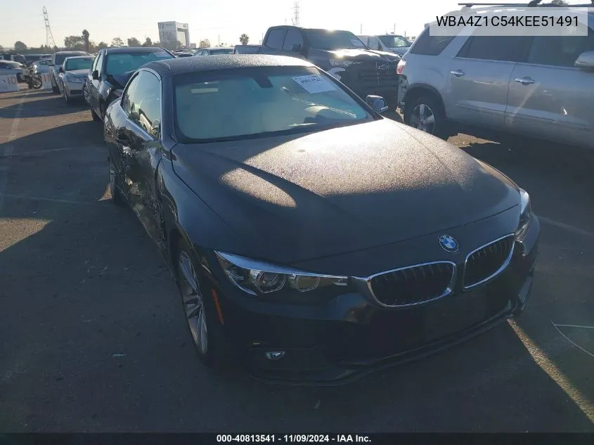 2019 BMW 430I VIN: WBA4Z1C54KEE51491 Lot: 40813541