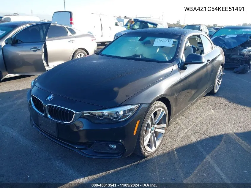 2019 BMW 430I VIN: WBA4Z1C54KEE51491 Lot: 40813541