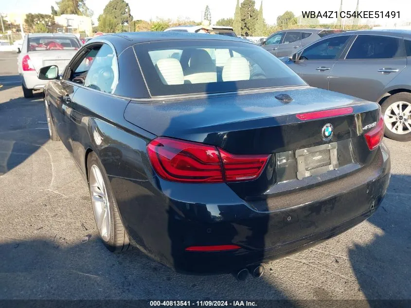 2019 BMW 430I VIN: WBA4Z1C54KEE51491 Lot: 40813541