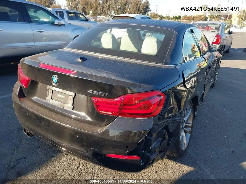 2019 BMW 430I VIN: WBA4Z1C54KEE51491 Lot: 40813541