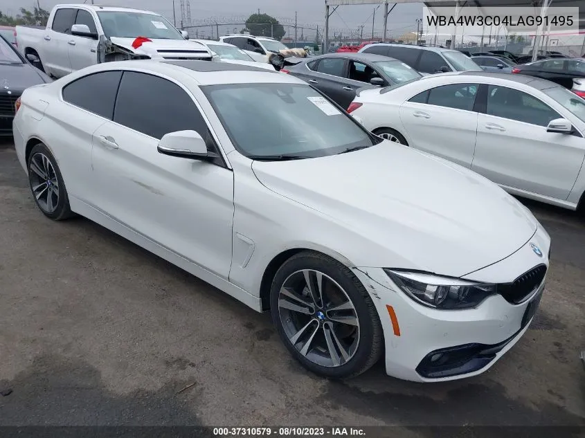 2020 BMW 4 Series 430I VIN: WBA4W3C04LAG91495 Lot: 37310579