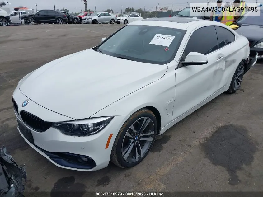 2020 BMW 4 Series 430I VIN: WBA4W3C04LAG91495 Lot: 37310579