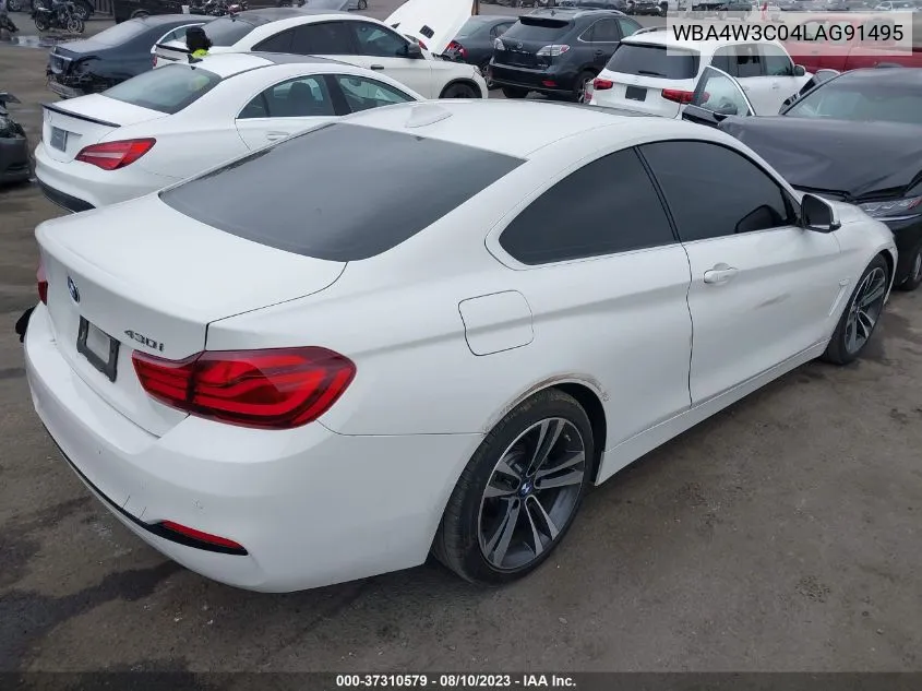 2020 BMW 4 Series 430I VIN: WBA4W3C04LAG91495 Lot: 37310579