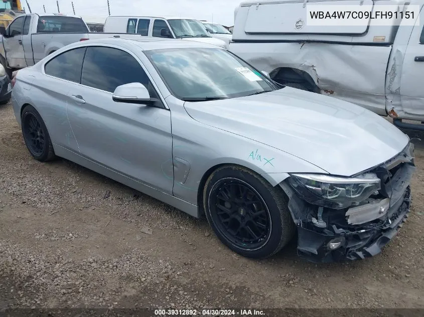 2020 BMW 440I VIN: WBA4W7C09LFH91151 Lot: 39312892