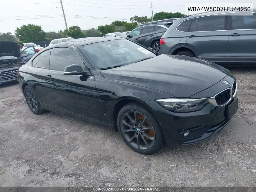 2020 BMW 430I xDrive VIN: WBA4W5C07LFJ44250 Lot: 39823569