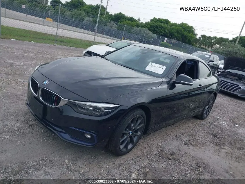 2020 BMW 430I xDrive VIN: WBA4W5C07LFJ44250 Lot: 39823569