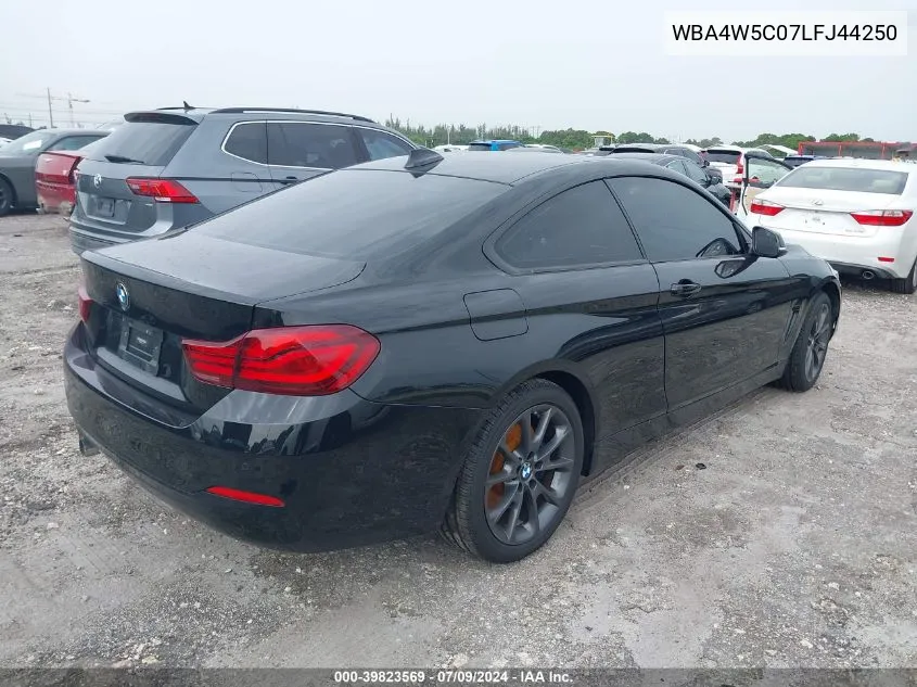 2020 BMW 430I xDrive VIN: WBA4W5C07LFJ44250 Lot: 39823569