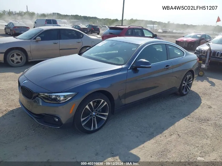 2020 BMW 430I xDrive VIN: WBA4W5C02LFH51207 Lot: 40316630