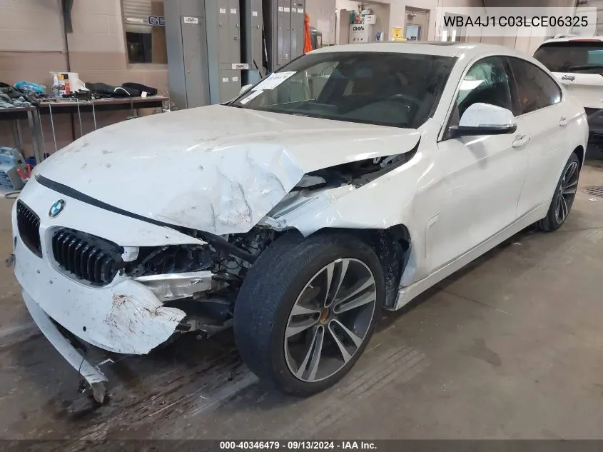 2020 BMW 430I Gran Coupe VIN: WBA4J1C03LCE06325 Lot: 40346479