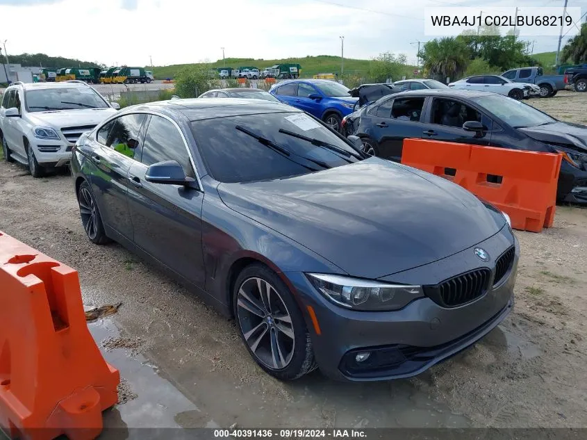 2020 BMW 430I Gran Coupe VIN: WBA4J1C02LBU68219 Lot: 40391436