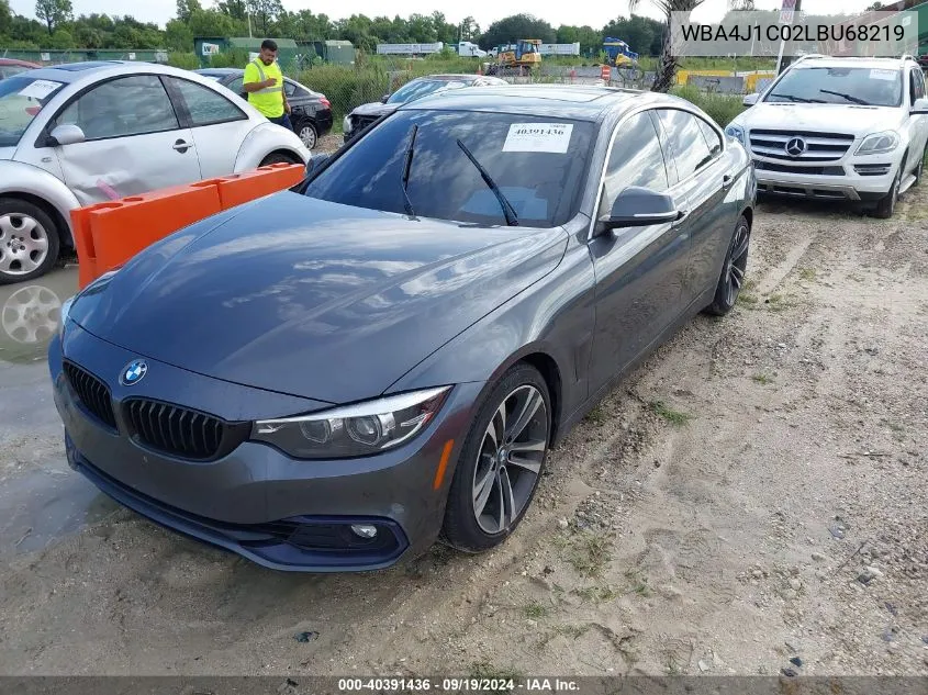 2020 BMW 430I Gran Coupe VIN: WBA4J1C02LBU68219 Lot: 40391436