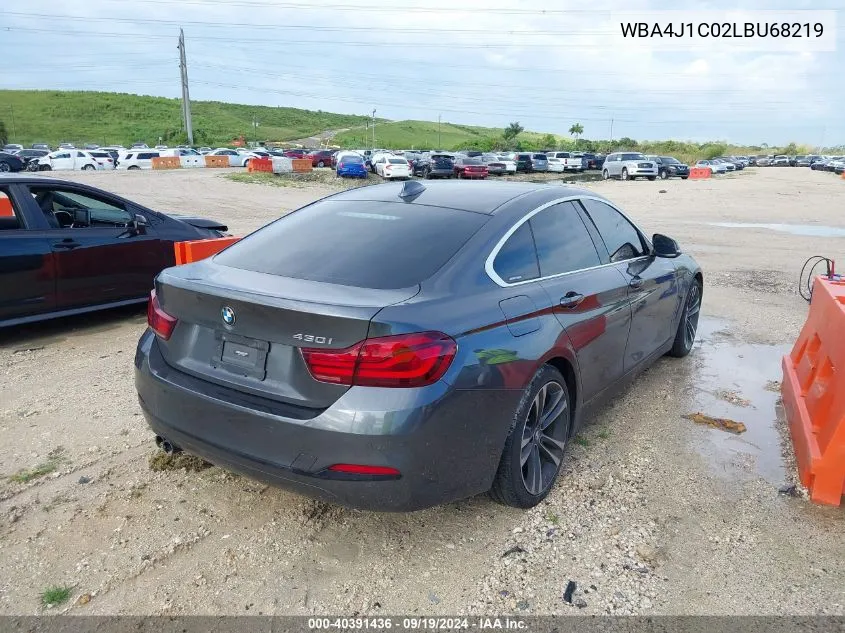 2020 BMW 430I Gran Coupe VIN: WBA4J1C02LBU68219 Lot: 40391436