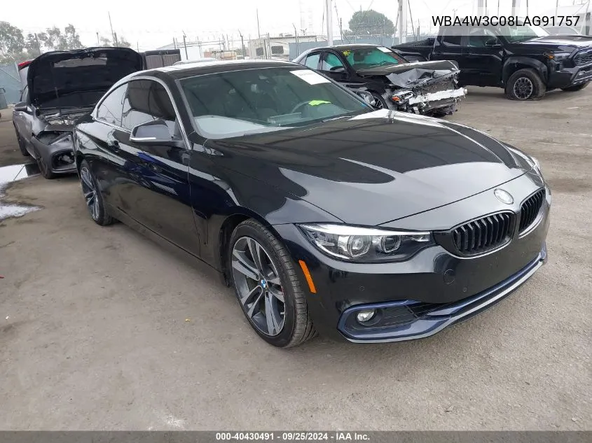 2020 BMW 430I VIN: WBA4W3C08LAG91757 Lot: 40430491